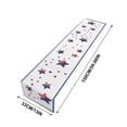 thumbnail image 3 of Independence Day Table Runner Polyester Patriotic Flag Design for Dining Table, Coffee Table, 150/180/200 cm Washable Reusable Decor, 3 of 5