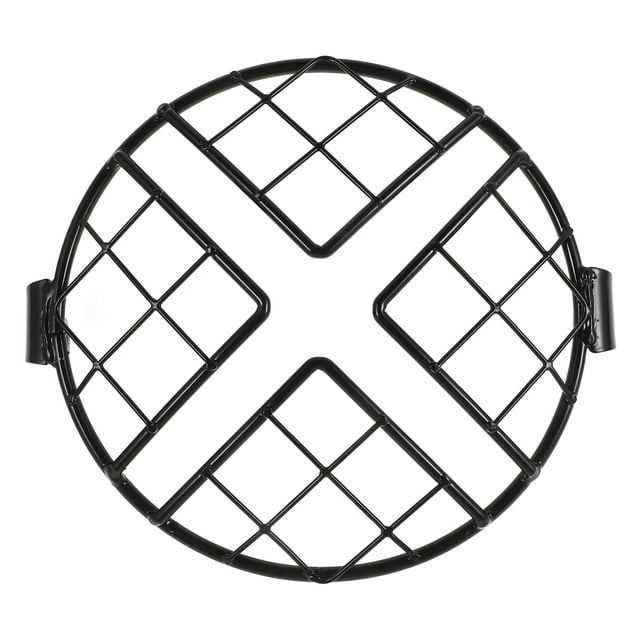 WORGEOUS Parrilla para faro de motocicleta, cubierta Universal para parrilla de malla para faro de motocicleta, Protector de faro o motocicleta, color negro