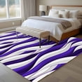 thumbnail image 4 of Purple White Moire Area Rugs 6'x9', Washable Small Throw Rugs for Kitchen Dining room, Modern Abstract Art Elegant Indoor Outdoor Rug Non-Slip Low Pile Carpet Runner Reversible Floor Mats, 4 of 8