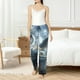thumbnail image 4 of Balery Fantasy Swan Yacht Design Pantalones de pijama para mujer, pijamas ultraligeros, pantalones de estar por casa-Small, 4 of 6