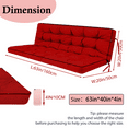 thumbnail image 3 of SDJPOI 2-3 Seater Porch Swing Replacement Cushion, Thicken 4" Waterproof Outdoor Bench Cushions with Backrest for Outdoor Furniture (red，63in*40in）, 3 of 7