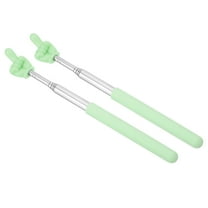 Uxcell Telescopic Teachers Pointer Stick, 2 Pcs Classroom WhiteBoard Teacher Hand Finger Mini Pointer, Green Style 1