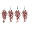 thumbnail image 1 of Bewildely 4 piezas añaden un toque con elegante guirnalda de eucalipto para interiores o exteriores con plantas artificiales Decoración Rojo, 1 of 6