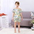 thumbnail image 7 of joogoo Jungle Animals Lions Elephants Pattern Pajama Sets Short Sleeve Cotton 2-Piece Sleepwear 10Y, 7 of 7