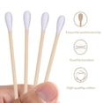 thumbnail image 3 of 200 disposable colored cotton swabs for ear pick and makeup bamboo stick paper tube cotton swabs-white, 3 of 7