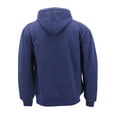 thumbnail image 2 of Men's Heavyweight Thermal Zip Up Hoodie Warm Sherpa Lined Sweater Jacket (Navy, 5XL), 2 of 4