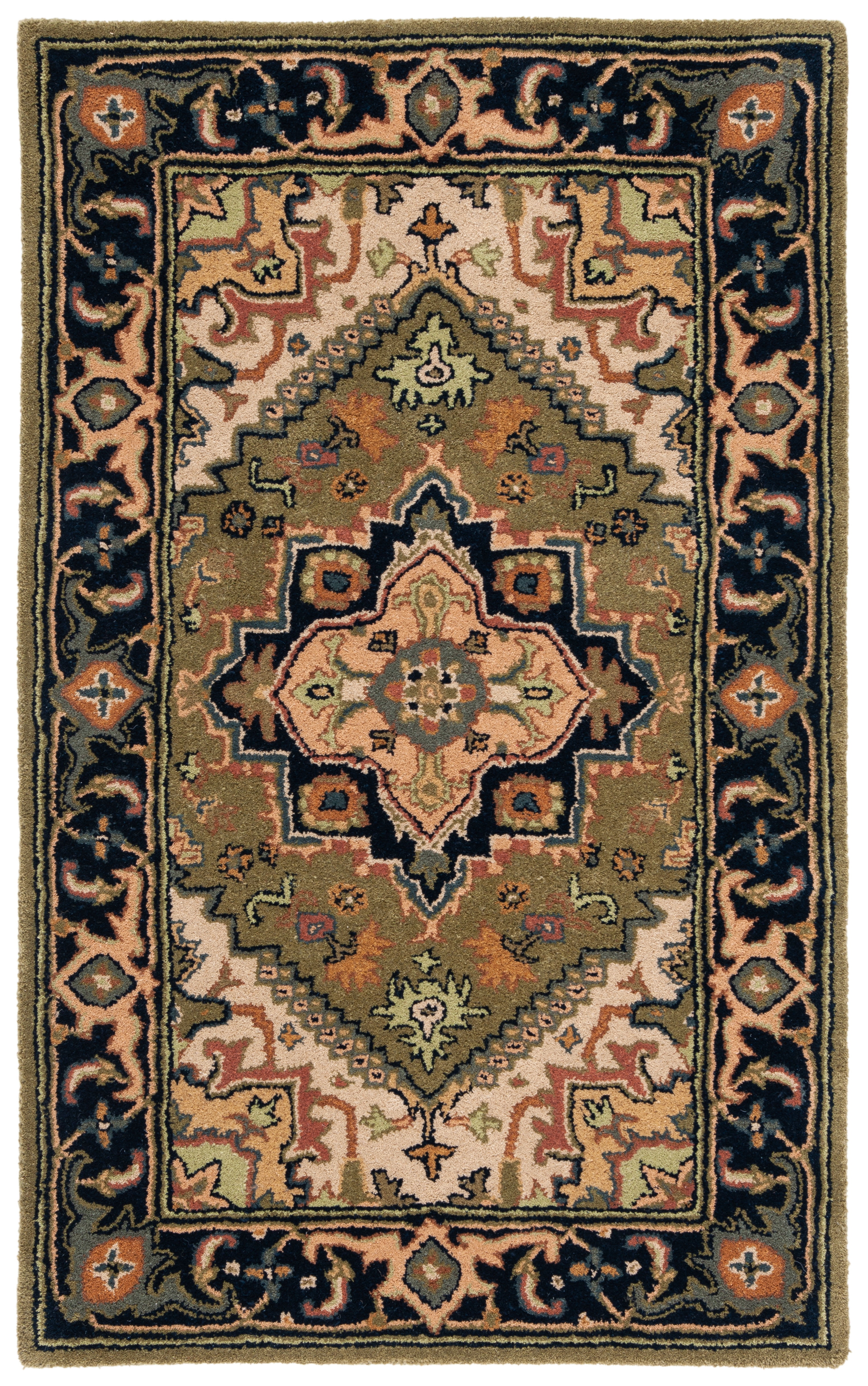 Safavieh Heritage York Oriental Wool Area Rug, Green/Light Brown, 2' x 3'
