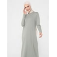 thumbnail image 3 of Green - Crew neck - Modest Dress - Refka, 3 of 7
