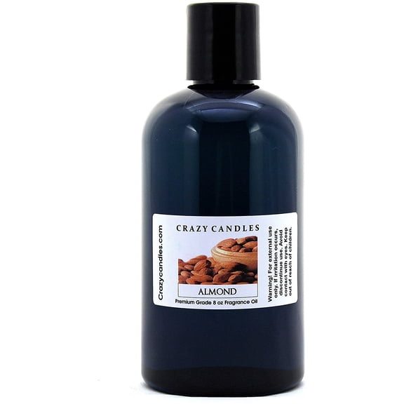Crazy Candles 8oz Almond 8 Fl Oz Bottle (237ml) Premium Grade Scented Fragrance Oil (Made in USA)