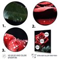 thumbnail image 3 of Designart "Red Black Rose magic Beauty I" Floral Floater Framed Canvas Wall Art, 3 of 7