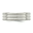 thumbnail image 4 of 925 Sterling Silver Flat Band Engravable 6mm Brushed Fancy Band Ring Size 9.5 Jewelry Gifts for Women, 4 of 6