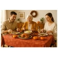 thumbnail image 6 of Celebrate Reusable Tablecloth, 84" x 60", Pumpkin Pattern, Cotton/Polyester Blend, 6 of 6