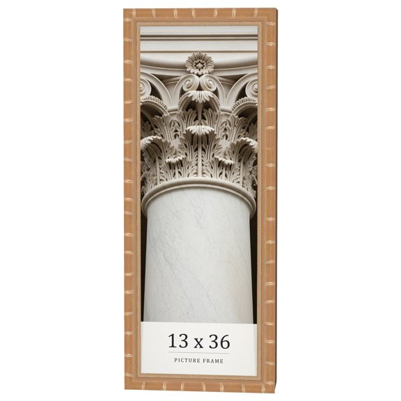 13x36 Frame Gold Real Wood Picture Frame Width 1.5 inches | Interior Frame Depth 0.5 inches |
