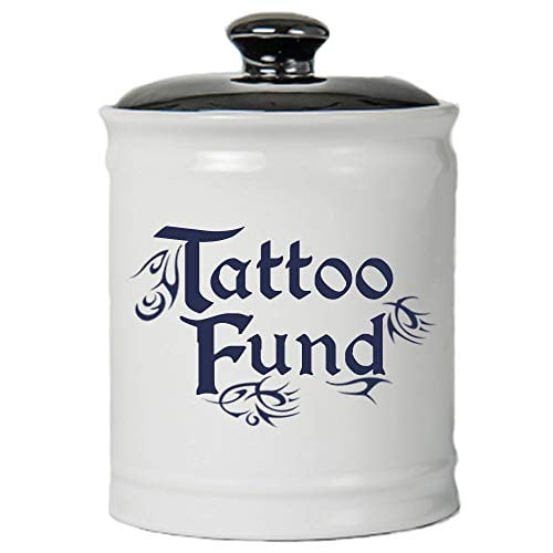 Cottage Creek Piggy Bank, Tattoo Fund Money Bank, Round Ceramic Tattoo