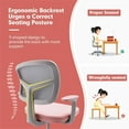 thumbnail image 3 of Pemberly Row Kids Height Children Study Chair w/Auto Brake Casters Pink, 3 of 8