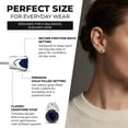 thumbnail image 3 of SuperJeweler 0.60 Carat Blue Sapphire Stud Earrings for Women in 14 Karat White Gold Filled , Elegant Blue Sapphire Earrings for Women, Classic Stud Earrings, 3 of 7