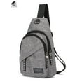 thumbnail image 6 of PULLIMORE Men Chest Bags Casual Crossbody Shoulder Sling Backpack Fanny Pack for Sports Travel (Gray), 6 of 10