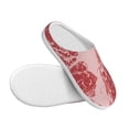 thumbnail image 3 of Fotbe Red Meat Pattern Women's Fuzzy Curly Fur Memory Foam Loafer Slippers Indoor Outdoor Slippers Winter Home Shoes-46/47, 3 of 7