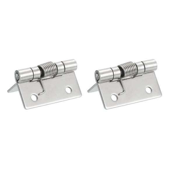 2Pcs Self-Closing Door Hinges, 2" 304 Stainless Steel Spring Hinges, Interior