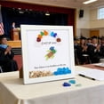 thumbnail image 3 of Graduation Photo Frame, Crystal Wooden with Multicolor Simulated Sea Glass Design, 30x20 cm or 25x25 cm Display Keepsake for Desk or Shelf, 3 of 6