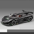 thumbnail image 1 of Modèle Réduit 1:24 Jesko Supercar en Alliage Métal Collection Classique Loisirs Sentiments Haute Simulation Décorations Cadeau Ami Noir, 1 of 6