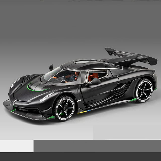Modèle Réduit 1:24 Jesko Supercar en Alliage Métal Collection Classique Loisirs Sentiments Haute Simulation Décorations Cadeau Ami Noir