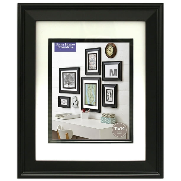 Better Homes & Gardens 11" x 14" Matted to 8" x 10" Black Beveled
