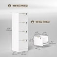 thumbnail image 2 of Lockable White Filing Cabinet with 4 Drawers - Compact Office Storage for A4/Letter Files, Printer Stand & Secure Home Workspace Solution - 15.7" x 15.7" x 51.6", 2 of 7