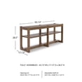 thumbnail image 6 of Signature Design by Ashley Cabalynn Farmhouse Sofa Table with 2 Adjustable Shelves, Light Brown, 6 of 6