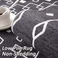 thumbnail image 4 of Hasoo Modern Geometric 4' x 6' Area Rug Anti Slip Backing Rug for Living Room Boho Non-Slip Washable Rug, Gray, 4 of 5