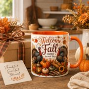 Coffee Mug Country Turkey Harvest for Fall Coffee and Thanksgiving Host Gift