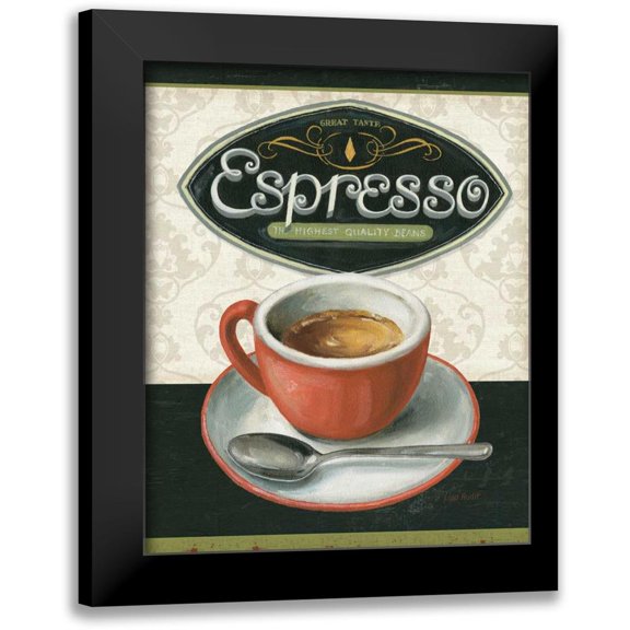 Audit, Lisa 12x14 Black Modern Framed Museum Art Print Titled - Coffee Moment III