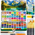 thumbnail image 1 of Set de pintura acuarela ARTISTRO de 100 colores, kit portátil, 1 of 8
