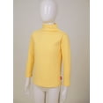thumbnail image 3 of Doomiva Toddlers Baby Boys Girls Basic Solid Color Turtleneck T-Shirt Tops Cotton Mock Neck Long Yellow 100, 3 of 7