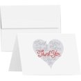 thumbnail image 1 of Thank You Greeting Cards & Envelopes, Beautiful & Romantic Love Hearts Greetings, 1 of 5