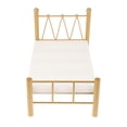 thumbnail image 2 of Muebles en miniatura Sunnimix Bloques de construcción Cama de dormitorio de muñeca Individual Gold 1/6 Blythe, 2 of 8