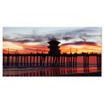 thumbnail image 2 of Pier California at Sunset with Clouds - Seashore Canvas Art Print, 2 of 3