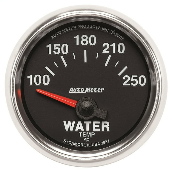 Autometer 3837 Gs Water Temperature Gauge, 2-1/16", 100-250 F, Electric