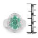 thumbnail image 3 of 0.98 Carat Genuine Emerald .925 Sterling Silver Ring QJ Model, 3 of 3
