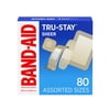 Band-Aid Brand Tru-Stay Sheer Adhesive Bandages, Assorted, 80 Count