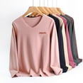 thumbnail image 6 of Aboser Thermal Shirts for Women Long Sleeve Layering Tops Comfy V Neck Basic Shirt Solid Color Underscrubs Soft Casual Pullover Top, 6 of 6
