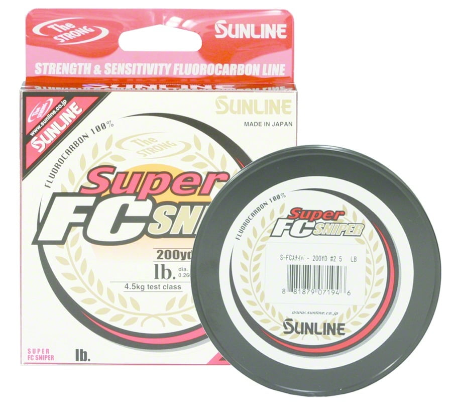 Sunline Super FC Sniper Clear Fluorocarbon Fishing Line 200yd/165yd Spool 