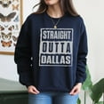 thumbnail image 4 of EcoLoom Straight Outta Dallas Long Sleeve Unisex Midweight Crewneck Sweatshirt, 4 of 4