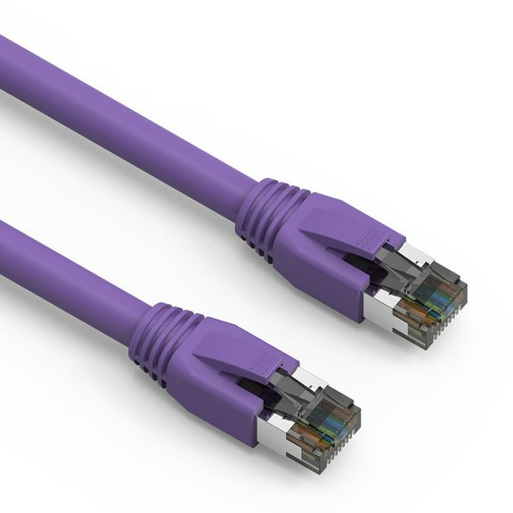 SF Cable Cat8 Shielded (S/FTP) Ethernet Cable, 15 feet - Purple