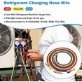 thumbnail image 2 of 29986 Refrigeration Hoses with Ball Valves Replacement Hvac Hose Low Loss R410A, Plus II 1/4" Charging Hoses, 72in Length - 3 Pack (Blue Yellow Red)$$Tools & Hardware Other, 2 of 7