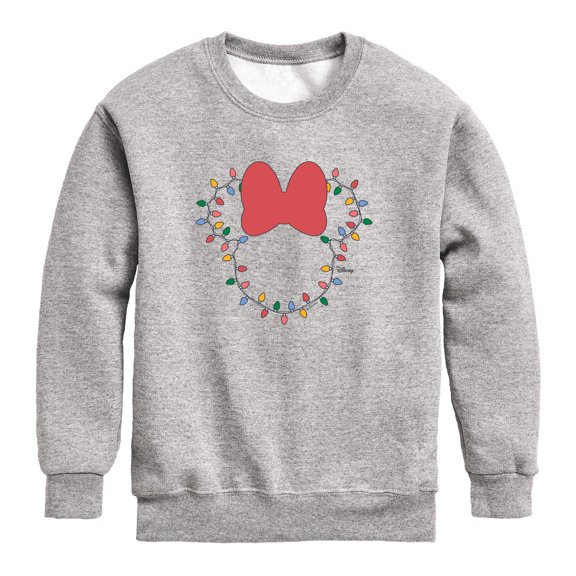 Disney - Christmas Lights Minnie Head Graphic Fleece Sweatshirt