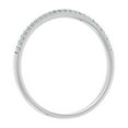 thumbnail image 4 of 0.08 Carat (ctw) 10K White Gold Round White Diamond Ladies Dainty Anniversary Wedding Stackable Ring (Ring Size 10), 4 of 6