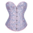 thumbnail image 1 of Prolriy Corset Tops para Mujer, Conjuntos de Corsé Bustier para Mujer, Cintura de Satén Negra, Tops Góticos de Talla Grande, Tops para Mujer Azul L, 1 of 2
