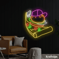thumbnail image 2 of Craftnamesign Burger Surfing Pizza Neon Sign, Fast Food Restaurant Decor, 2 of 4