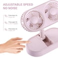thumbnail image 2 of SAYFUT Dual Fan Portable Rechargeable Handy Fan Pocket Mini Air Cooler USB foldable, 2 of 5